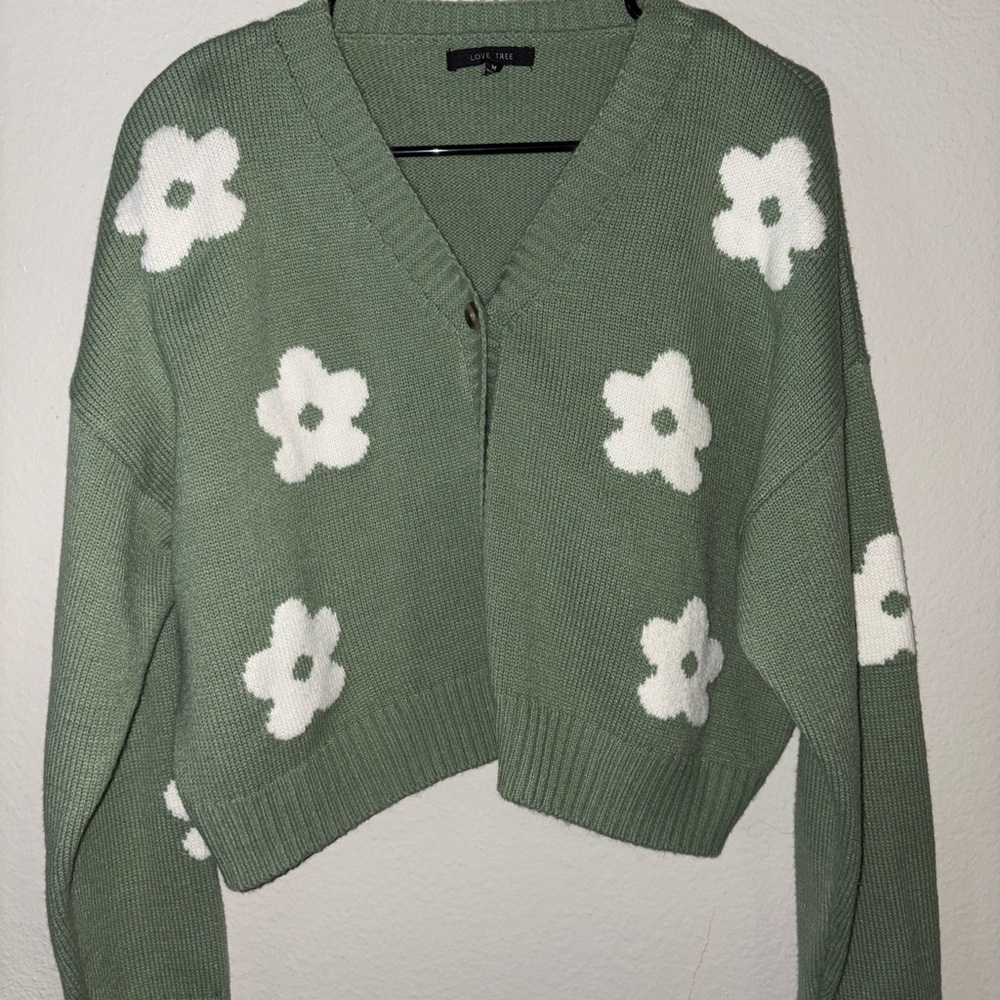 Sage Green Cardigan - Picture 2 of 5